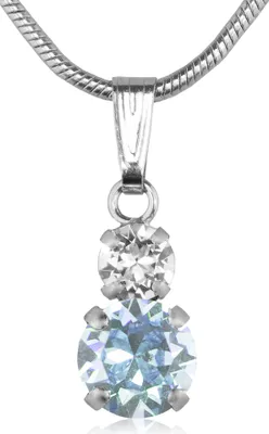 Produktbild von LUISIA® Halskette "Emily" mit Premium Kristallen | Hellblau