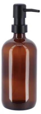 Zdjęcie produktu dla TENDANCE | Dozownik mydła - Bursztynowy - 500 ml - Elegancki design - Higieniczny i praktyczny