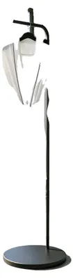 Productafbeelding van Kledingrek, metalen frame, slate basis, 170 cm hoog, 3 haken, bovenste kledingstang