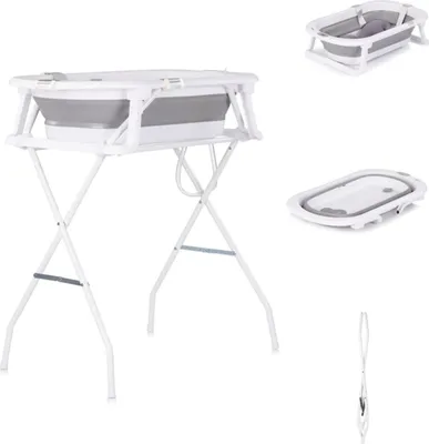 Obrázek produktu pro Chipolino dětský koupací set Malibu 78 cm, stojan, skládací, teploměr, odtok šedý