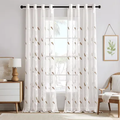 Obrázek produktu pro Závěsy záclony z voálu na průchodkách transparentní 245x140 cm 2 kusy