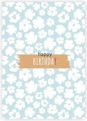 Produktbild von 4x Moderne Geburtstagskarte im nordischen Stil - reduziert, modern, schick: happy birthday