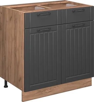 Immagine prodotto di Mobiletto base per cucina Vicco Fame-Line Grigio scuro 80 cm senza piano di lavoro, Model 56833