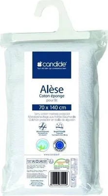 Zdjęcie produktu dla Podkład na materac Candide, 70x140 cm, Biały, 80% Bawełna, 20% Poliester, Wodoodporny