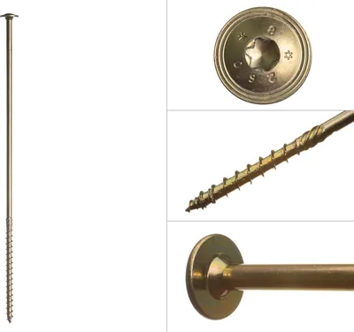 Produktbild von Tellerkopfschrauben gelb verzinkt 8,0 x 320 mm Torx - Schachtel 50 Stück
