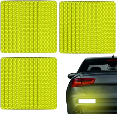 Immagine prodotto di Adesivi riflettenti - Set da 30 - Autoadesivi - 3 x 8 cm - Nastro riflettente per la sicurezza - Adesivi riflettenti