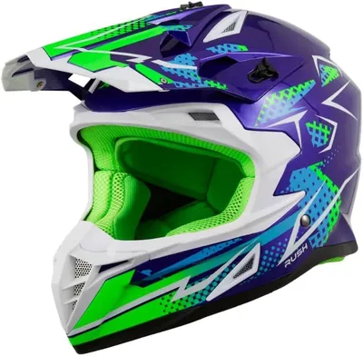 Produktbild von Motocross Helm blau/grün