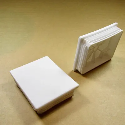 Produktbild von Ajile, 4 Stück, Rechteckiger Lamellenstopfen 100x80 mm (Wandstärke 1,0,4,0 mm), Weiß EPH251x4