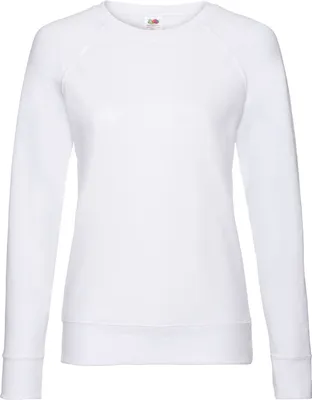 Produktbild von Lightweight Raglan Sweat Lady-Fit ,Farbe: weiß ,Größe: XS