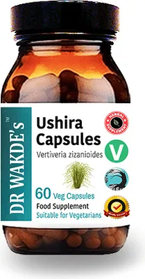 Obrázek produktu pro Kapsle DR WAKDE'S Ushira (Vertiver |Vertiveria zizaniodes)|60 Vegi Caps |Ayurveda Supplement | Vegan|100% Bylinn mnostevn slevy|Doruen ve stejn den