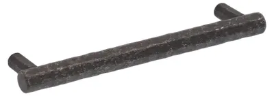 Produktbild von Griff für Möbel aus Zinklegierung, Lochabstand 128 mm, Vintage-Ausführung in Schwarz