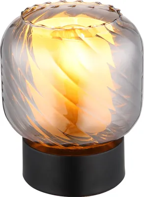 Immagine prodotto di Lampada da tavolo, vetro fumé, nero, H 17 cm