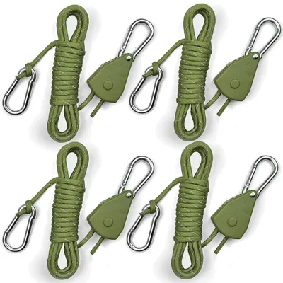 Zdjęcie produktu dla Pasek ratunkowy, 4,6 m, paracord, odblaskowy, 4 mm, kolor oliwkowy, 4 sztuki, udźwig 68 kg