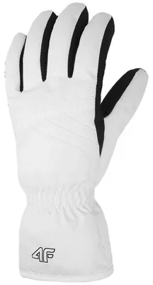 Produktbild von 4F - Damen Skihandschuhe "4FWAW23AFGLF106" MR78453 (XL) (Weiß/Schwarz)