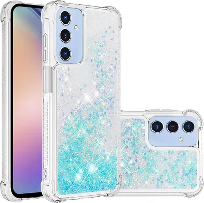 Produktbild von Samsung Galaxy A17 Hülle - Coverup Liquid Glitzer Back Cover - Hellblau