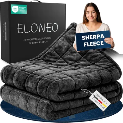 Immagine prodotto di Coperta ponderata in pile sherpa, 135x200 cm, 9 kg, per un sonno rilassante