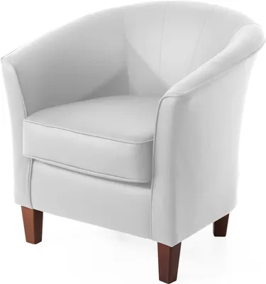 Produktbild von Max Winzer Sessel Livia - pigmentiertes Nappaleder weiß - Maße: 70 x 70 x 74 cm