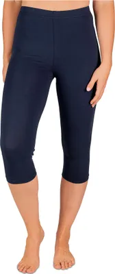 Produktbild von SES Capri Leggings Damen Navy Blue (36/38) aus Baumwolle/blickdichte Damen Capri-Leggings/elastische Damen Leggins 3/4 lang Baumwolle/Damen Capri Leggings mit Perfekter Passform