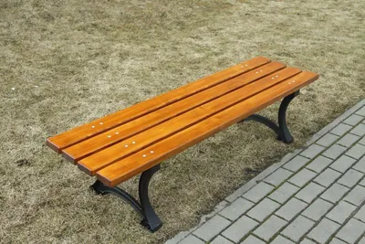 Immagine prodotto di Panca da giardino senza schienale panca in legno panca da parco metallo 170x46cm