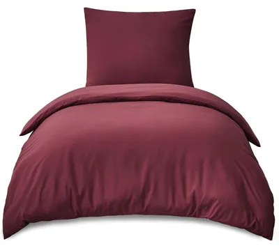 Productafbeelding van Beddengoedset, 155x220 cm, rood, 2-delig, microvezel, met rits, kreukvrij