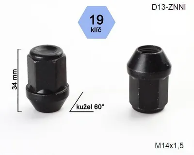 Produktbild von ALUTECHNIK Radmutter Satz M14 SW19 mm