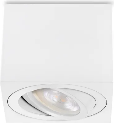 Produktbild von Sweet LED Aufbauspot flach 5W eckig weiß 50 mm warmweiß Aufputz 230V Strahler