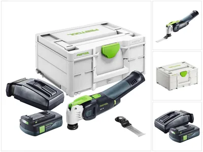 Obrázek produktu pro Festool VECTURO OSC 18 E-Basic akumulátorový oscilátor 18 V Starlock Max Brushless + 1x akumulátor 3,0 Ah + nabíječka + systainer