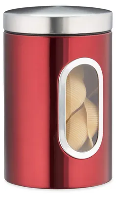 Produktbild von Relaxdays Vorratsdose, mit Deckel & Sichtfenster, 1,4 L, für Kaffee, Mehl, Pasta