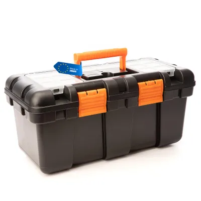 Produktbild von BigDean Werkzeugkoffer leer - 51x25x23cm - aus schlagfestem Kunststoff - Werkzeugkiste mit Innenablage - auch als Angelbox geeignet - Werkzeugkasten