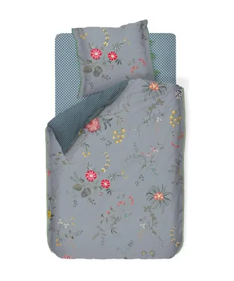 Produktbild von Pip Studio Perkal-Baumwolle-Kopfkissenbezug Fleur Grandeur Farbe Blau Größe 40x80