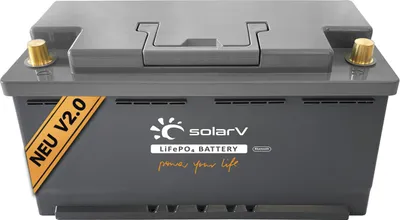 Produktbild von SolarV ®   Lithium Batterie LiFePO4 Batterien 12,8V 100Ah - BMS integriert (Version 2.0), 0% MwSt