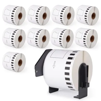 Image de Étiquettes continues, largeur 62 mm, longueur 30,48 mètres - rouleaux (10 pièces)