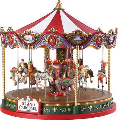 Produktbild von Lemax Weihnachtsdorf Karussell Winter Deko - Weihnachten Deko Figuren Tisch Deko