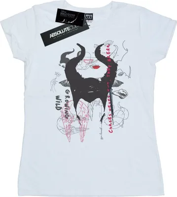 Produktbild von Disney - "Mistress Of Evil Growing Wild Horns" T-Shirt für Damen BI30633 (XXL) (Weiß)