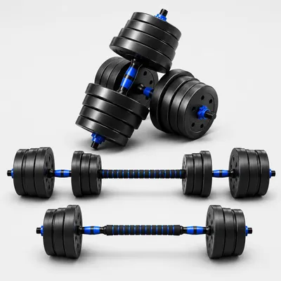 Produktbild von Lacestone 2in1 Hantelset 40 Kg Kurzhantel Langhantel Set Hanteln Krafttraining Gewichte MS-18214