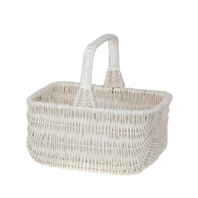 Obrázok produktu pre Prútený nákupný košík krémovej farby, prútený košík 42x32 H23 cm