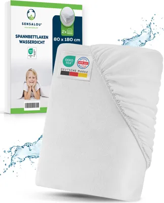 Obrázok produktu pre Vodotesné prestieradlo Sensalou na inkontinenciu biele - 80x180 cm - 2 sady