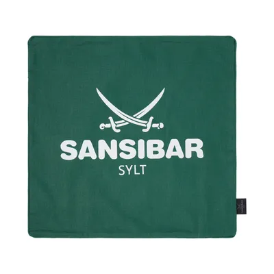 Produktbild von Sansibar Kissenbezug Kissenhülle, 45x45 cm, 100% Baumwolle, green/offwhite