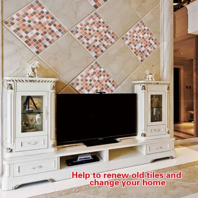 Image de Carrelage mural autocollant Décalque Maison Chambre à coucher Salon Salle de bain Décor DIY (YJC0008)