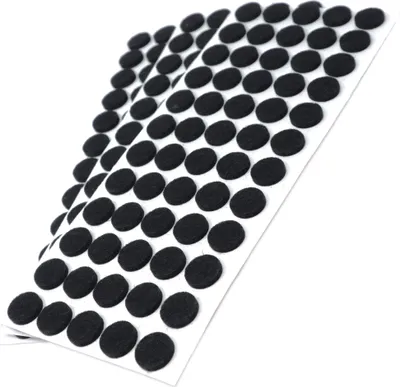 Produktbild von Adsamm® | 180 x selbstklebende Filzgleiter / Schwarz / Ø 14 mm / rund / Möbelgleiter aus Filz mit 3.5 mm Stärke
