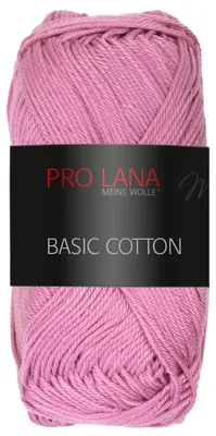 Produktbild von Pro Lana BASIC Baumwolle Baumwollgarn 50 g ideal für Kleidung, Spielzeug, Accessoires 125 m Farbe 144 - azalee