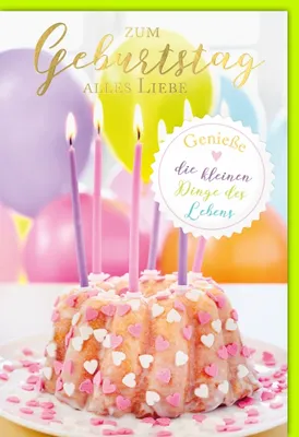 Produktbild von Geburtstag - Glückwunschkarte im Format 11,5 x 17 cm mit Umschlag
