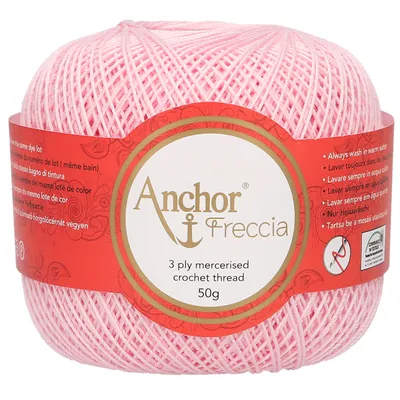 Produktbild von Anchor Freccia Stärke 12 4771012-00048 pink Häkelgarn, 100 % Baumwolle