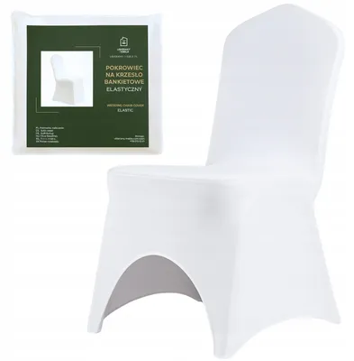 Produktbild von Stuhlhusse Weiß - Stretch Stuhlbezug - 250 g/m² - Universell - für Hochzeiten Feiertage Bankette Partys