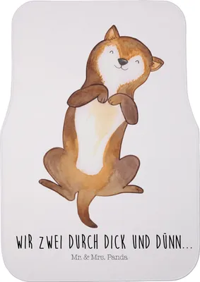 Produktbild von Mr. & Mrs. Panda Automatte Hund Streicheln - Weiß - Geschenk, Süß, Auto Fußmatte, Autoteppich, Fürs, Hundewelpe, Treu, Autofußmatte, Sprüche, Hunde