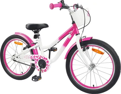 Obrázok produktu pre vidaXL Detský bicykel s pomocnými kolieskami, 18 palcov, pre deti vo veku 5–7 rokov, ružový