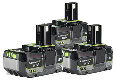 Obrázek produktu pro Lithium-iontová baterie, kapacita 8000 mAh, kompatibilní s napětím 18 V, sada 3 kusů