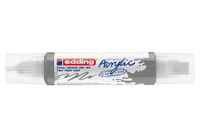 Zdjęcie produktu dla Edding Acryl 3D Double Liner, Antracyt, Antracyt, Biały, Cienki/ Extra Pogrubiony, 2 mm, 1 cm, Atrament na bazie wody