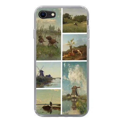 Produktbild von MuchoWow® Handyhülle Schutzhülle Hülle für iPhone 7 Kunst - Collage - Niederlande Silikon Softcase Handy Hülle - Kartenhalter