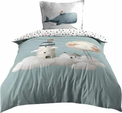 Image de Housse de couette + taie Moby la baleine